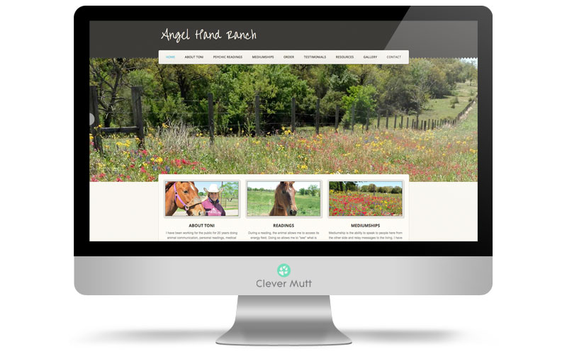 Angel Hand Ranch website, by Clever Mutt™