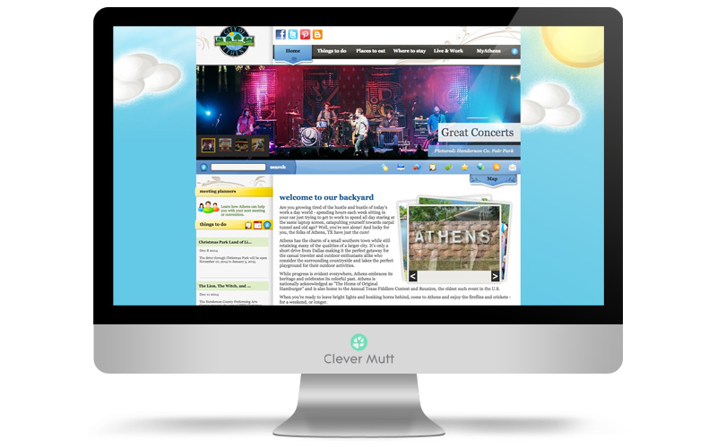 City of Athens Department of Tourism website, by Clever Mutt™