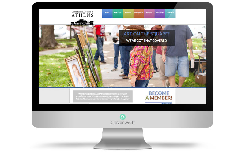 Central Business Association of Athens, TX website, by Clever Mutt™