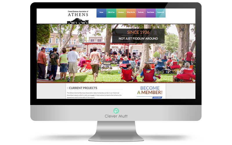 Central Business Association of Athens, TX website, by Clever Mutt™
