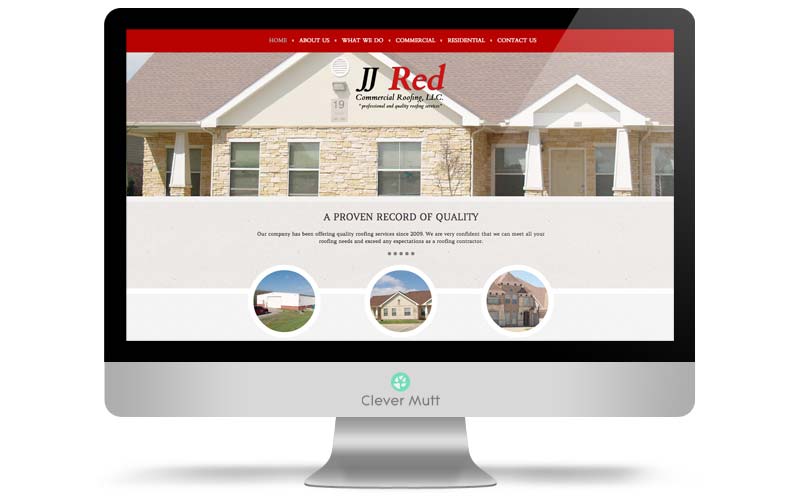 JJ Red Commercial Roofing, LLC website, by Clever Mutt™