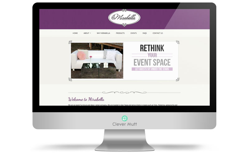 Mirabella Decor website, by Clever Mutt™