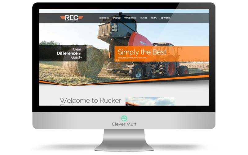 Rucker Equipment Co. website, by Clever Mutt™