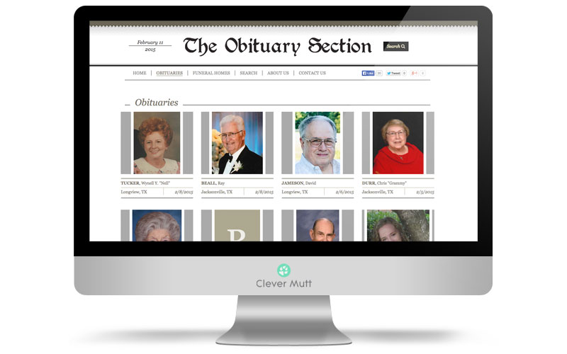 The Obituary Section home